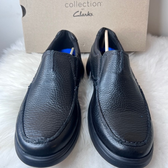 Clarks Bradley Free Black Tumbled Leather Black Size 8.5 W main image 5